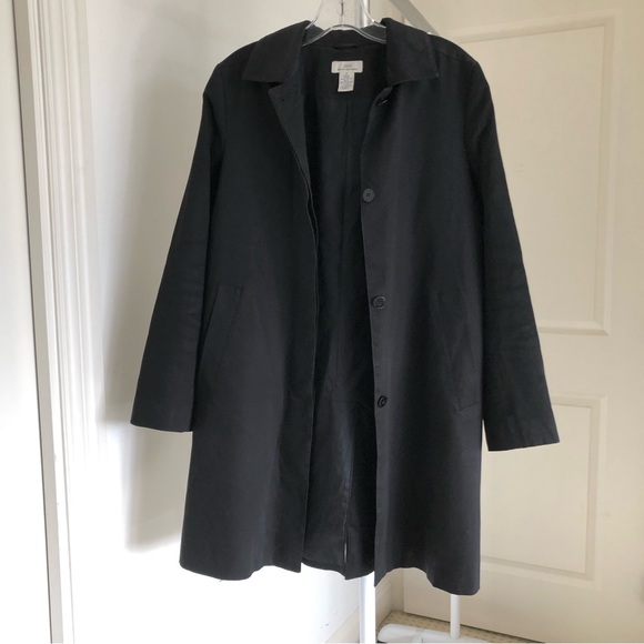Black Brooks Brothers 346 Trench Coat size 6 (small) - Picture 2 of 5